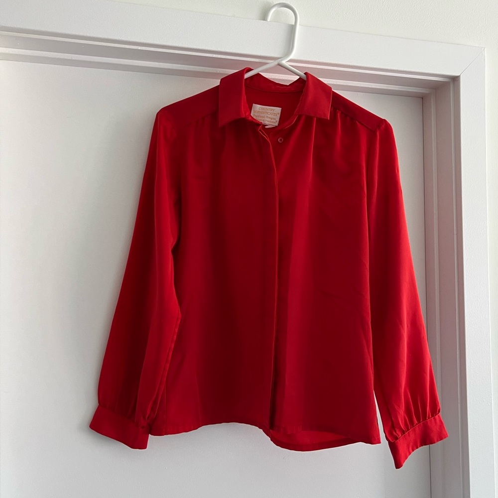Vintage red button down